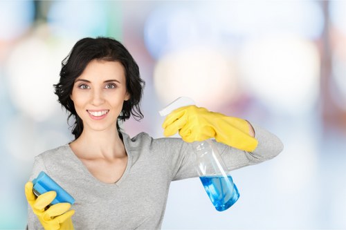 Commercial cleaning team servicing an office in Croydon