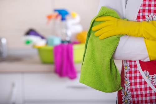 Commercial cleaning team servicing a Croydon office interior